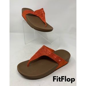 FitFlop Burnt Orange Sandal with Embellishments